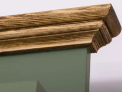 Casa Padrino Landhausstil Massivholz Garderobenschrank Grün / Braun 140 x 41 x H. 210 cm - Wand Garderobe - Flur Schrank - Flurmöbel - Garderobenmöbel - Landhausstil Möbel