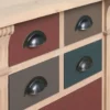 Casa Padrino Landhausstil Massivholz Kommode mit 8 Schubladen Naturfarben / Mehrfarbig 60 x 36 x H. 100 cm - Landhausstil Möbel