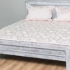 Casa Padrino Landhausstil Massivholz Bett Antik Grau 160 x 200 x H. 93 cm - Massivholz Doppelbett - Landhausstil Schlafzimmer Möbel