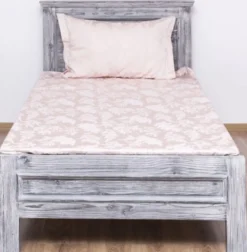 Casa Padrino Landhausstil Massivholz Bett Antik Grau 90 x 200 x H. 93 cm - Massivholz Einzelbett - Landhausstil Schlafzimmer Möbel