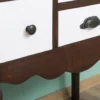Casa Padrino Landhausstil Massivholz Kommode mit 7 Schubladen Dunkelbraun / Weiß 80 x 40 x H. 82 cm - Landhausstil Möbel