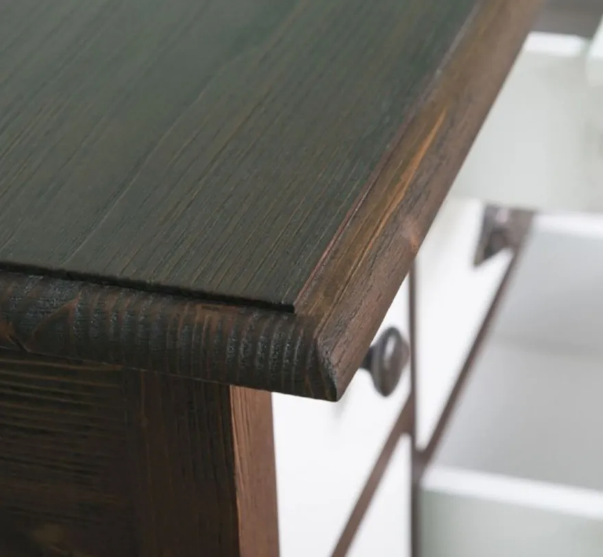 Casa Padrino Landhausstil Massivholz Kommode mit 7 Schubladen Dunkelbraun / Weiß 80 x 40 x H. 82 cm - Landhausstil Möbel