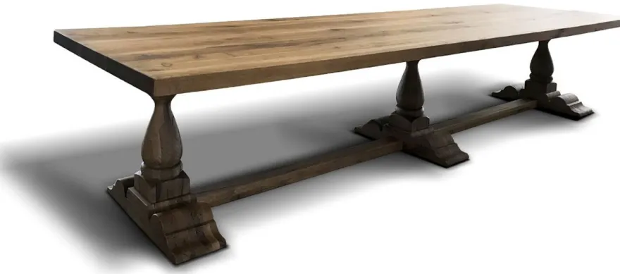 Casa Padrino Landhausstil Massivholz Esstisch Braun 400 cm