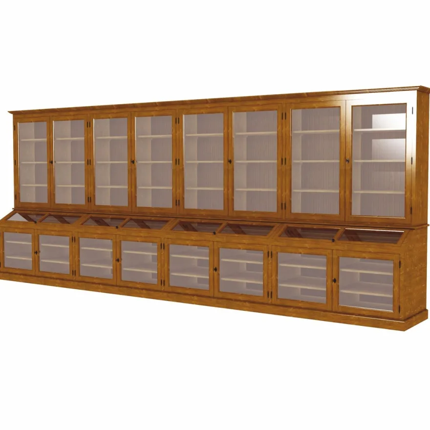 Casa Padrino Landhausstil Massivholz Barschrank Braun 600 cm - Bar Möbel