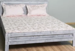 Casa Padrino Landhausstil Massivholz Bett Antik Grau 140 x 200 x H. 93 cm - Landhausstil Schlafzimmer Möbel
