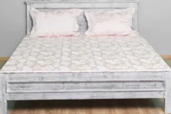 Casa Padrino Landhausstil Massivholz Bett Antik Grau 140 x 200 x H. 93 cm - Landhausstil Schlafzimmer Möbel