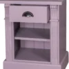 Casa Padrino Landhausstil Nachttisch mit Schublade und Regal Antik Lila 49 x 33 x H. 60 cm - Massivholz Nachtkommode - Nachtschrank - Landhausstil Schlafzimmermöbel