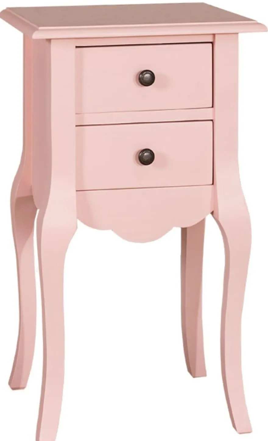 Casa Padrino Landhausstil Nachttisch Rosa 40 x 34 x H. 70 cm - Kleine Schlafzimmer Kommode mit 2 Schubladen