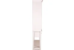 Casa Padrino Landhausstil Offener Schrank Antik Weiss mit drei Schubladen 158 x 40 x H. 220 cm - Wohnzimmerschrank im Landhausstil