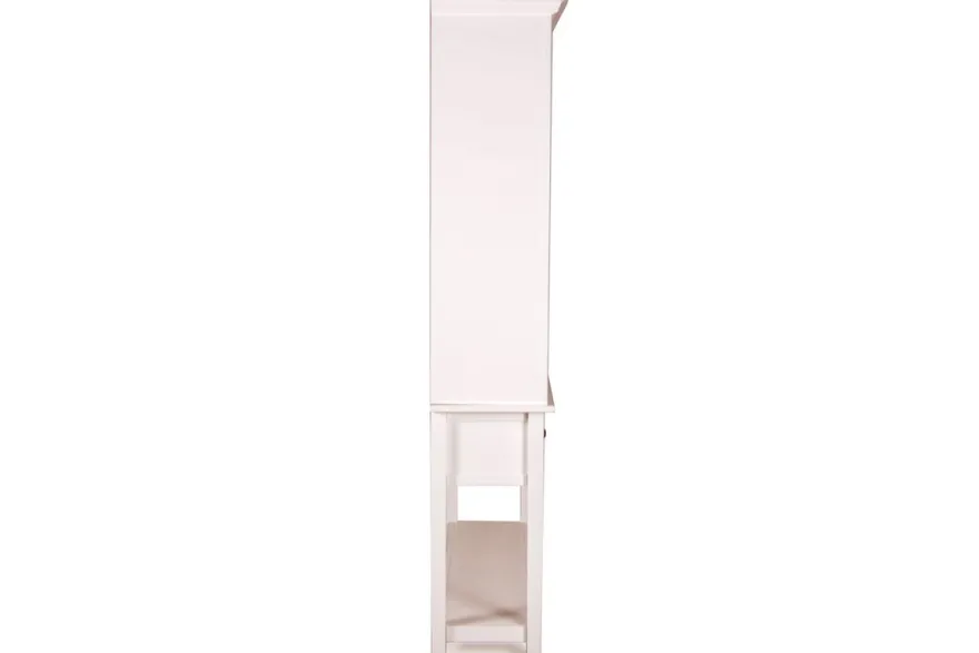 Casa Padrino Landhausstil Offener Schrank Antik Weiss mit drei Schubladen 158 x 40 x H. 220 cm - Wohnzimmerschrank im Landhausstil