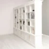 Casa Padrino Landhausstil Raumteiler Bücherschrank Weiß 260 cm - Landhausstil Möbel