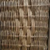 Casa Padrino Landhausstil Raumteiler Paravent aus Paulownia-Holz, Rattan und Metall in Braun 40 x 2 x H. 170 cm