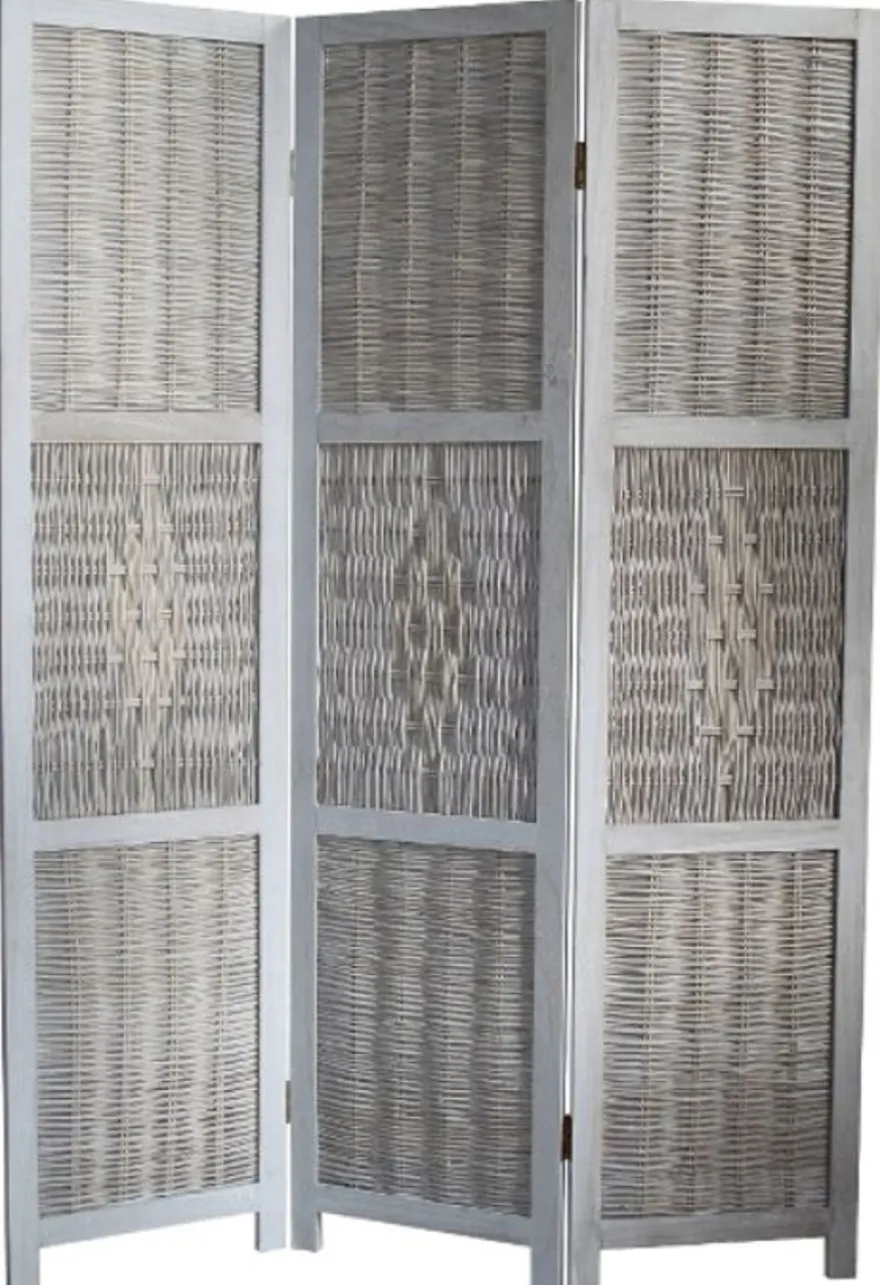 Casa Padrino Landhausstil Raumteiler Paravent Antik Weiß 40 x 2 x H. 170 cm - Luxus Landhausmöbel