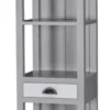 Casa Padrino Landhausstil Regalschrank mit Schublade Grau / Hellgrau 50 x 39 x H. 197 cm - Landhausstil Möbel