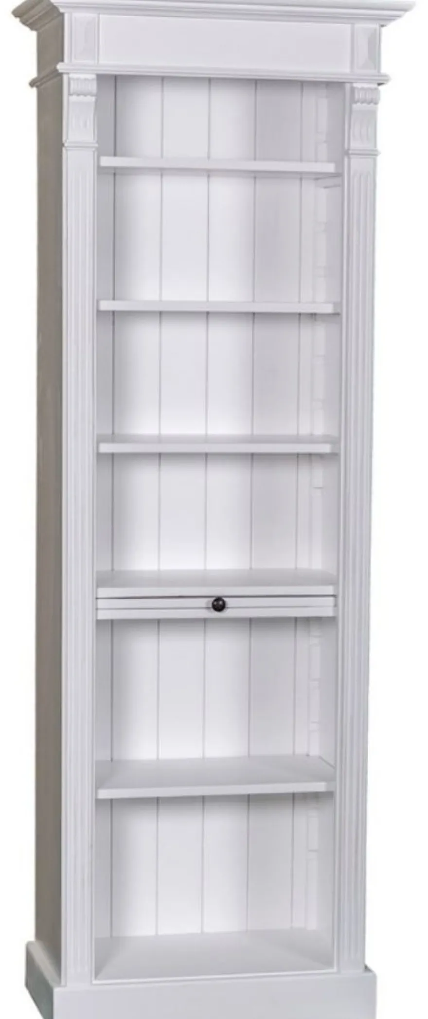 Casa Padrino Landhausstil Regalschrank Weiß aus Kiefernholz - 70 x 39 x H. 197 cm