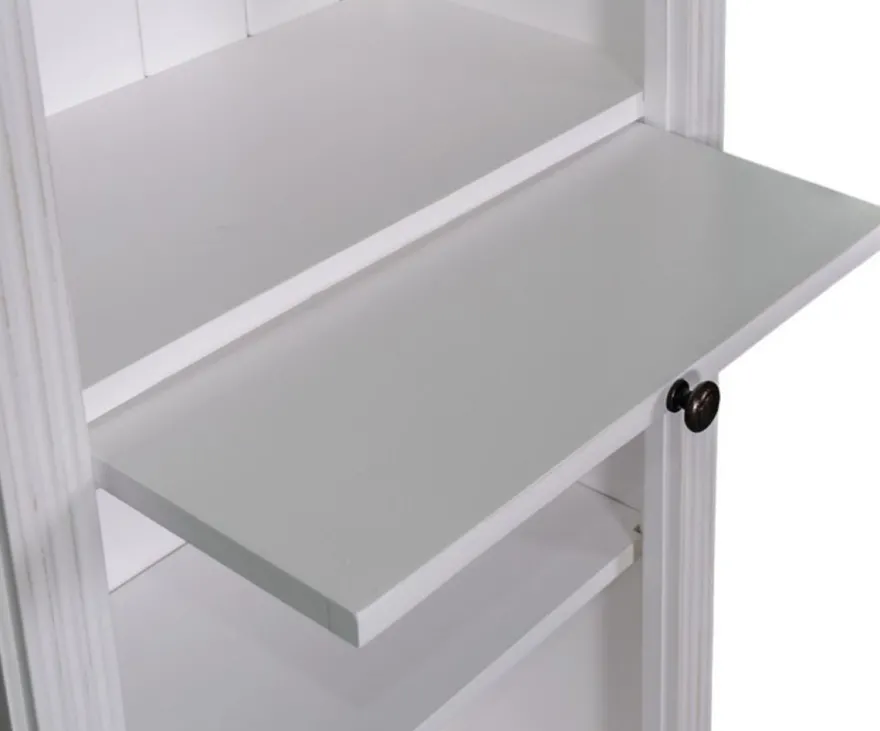 Casa Padrino Landhausstil Regalschrank Weiß aus Kiefernholz - 70 x 39 x H. 197 cm