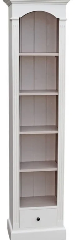 Casa Padrino Landhausstil Regalschrank, Kiefernholz weiß, 50 x 33 x H. 190 cm - Landhausstil Kollektion