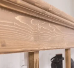 Casa Padrino Landhausstil Regalschrank Hellbraun / Weiß 180 x 39 x H. 197 cm - Massivholz Schrank - Bücherschrank - Wohnzimmerschrank - Büroschrank - Landhausstil Möbel