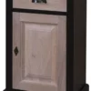 Casa Padrino Landhausstil Schlafzimmer Kommode Schwarz / Naturfarben 47 x 32 x H. 75 cm