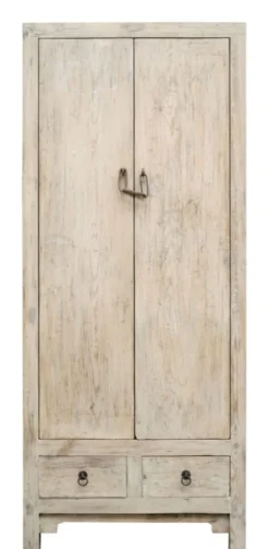 Casa Padrino Landhausstil Schrank aus Kiefernholz Naturfarben 75 x 40 x H. 180 cm