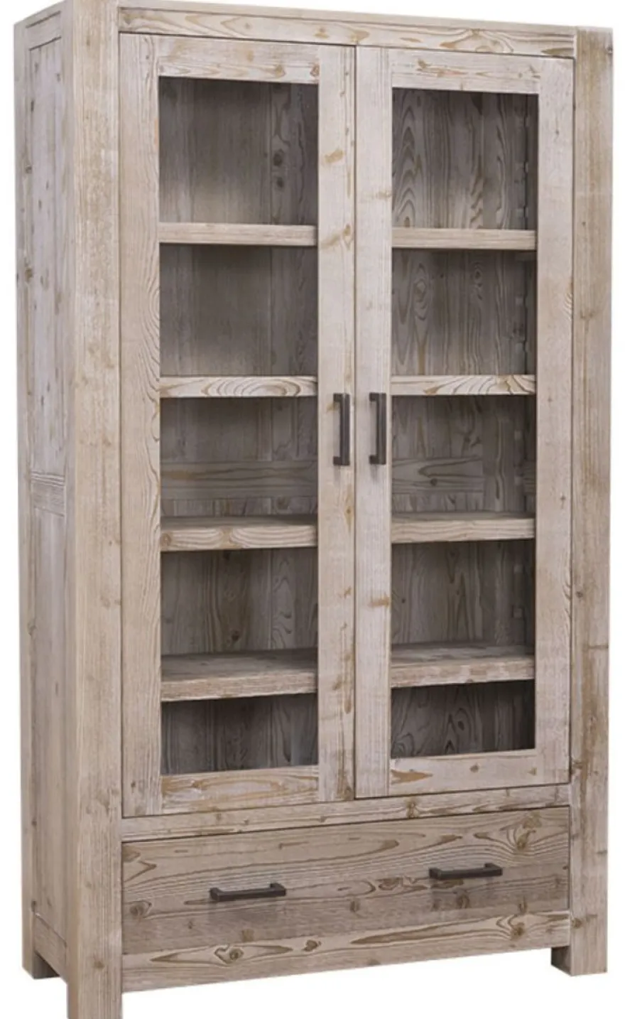Casa Padrino Landhausstil Schrank Naturfarben Massivholz 104 x 40 x H. 180 cm