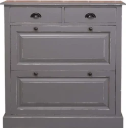 Casa Padrino Landhausstil Schuhschrank im Antik Stil Grau, 103 x 35 x H. 105 cm