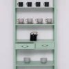 Casa Padrino Landhausstil Schrank Mintgrün / Weiß 91 x 39 x H. 197 cm - Landhausstil Esszimmer Schrank - Massivholz Möbel - Landhausstil Shabby Chic Möbel