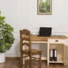 Casa Padrino Landhausstil Schreibtisch Creme / Braun 130 x 60 x H. 78 cm - Massivholz Sekretär im Landhausstil - Büro Möbel - Massivholz Möbel - Landhausstil Möbel