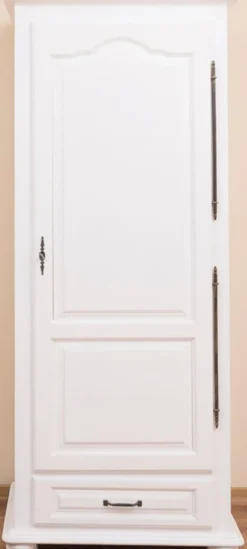 Casa Padrino Landhausstil Schlafzimmerschrank / Kleiderschrank mit Tür und Schublade Weiß 79,5 x 54 x H. 186 cm - Schlafzimmermöbel