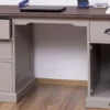 Casa Padrino Landhausstil Schreibtisch mit 4 Schubladen und Tür Antik Grau / Dunkelbraun 152 x 70 x H. 78 cm - Landhausstil Büromöbel