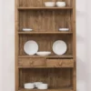 Casa Padrino Landhausstil Schrank Braun 91 x 39 x H. 197 cm - Landhausstil Massivholz Esszimmer Schrank - Landhausstil Massivholz Möbel