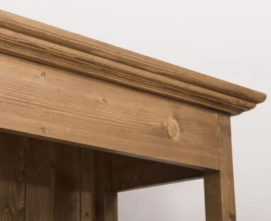 Casa Padrino Landhausstil Schrank Braun 91 x 39 x H. 197 cm - Landhausstil Massivholz Esszimmer Schrank - Landhausstil Massivholz Möbel