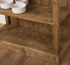 Casa Padrino Landhausstil Schrank Braun 91 x 39 x H. 197 cm - Landhausstil Massivholz Esszimmer Schrank - Landhausstil Massivholz Möbel