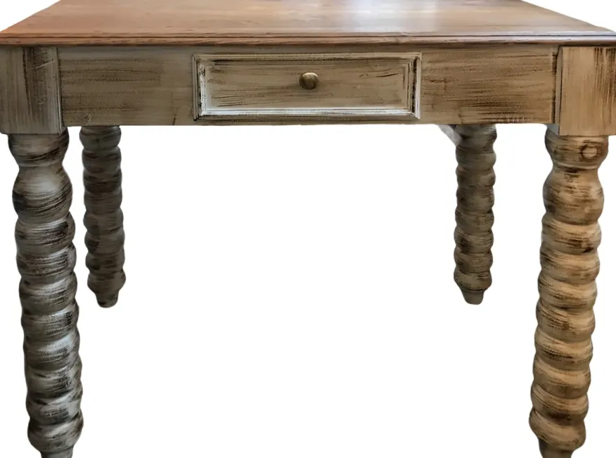 Casa Padrino Landhausstil Sekretär Antik Beige 91 x 56 x H. 76 cm - Massivholz Schreibtisch mit Schublade - Büromöbel im Landhausstil