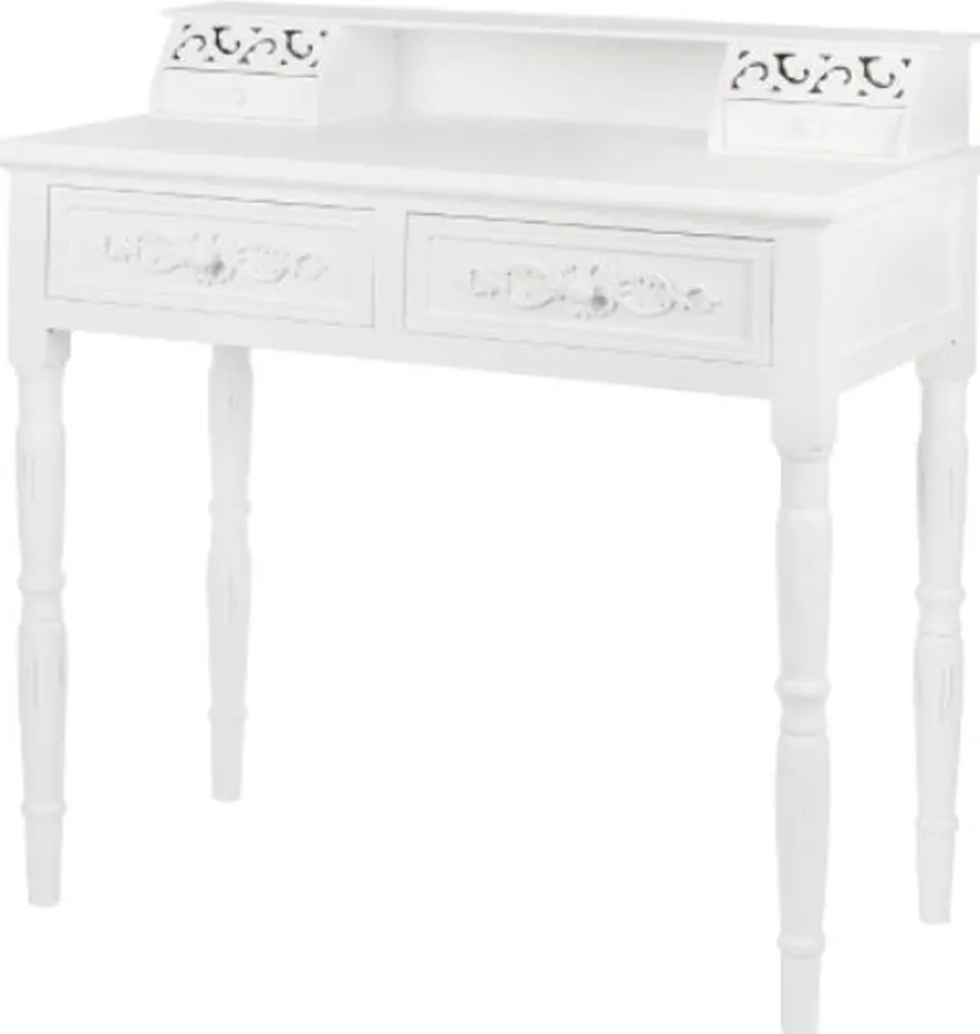 Casa Padrino Landhausstil Sekretär Antik Weiß 95 x 45 x H. 87 cm - Landhausstil Möbel im Shabby Chic Look