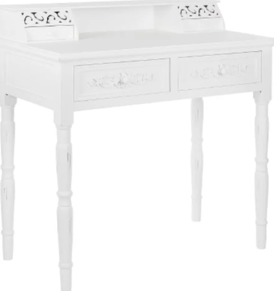 Casa Padrino Landhausstil Sekretär Antik Weiß 95 x 45 x H. 87 cm - Landhausstil Möbel im Shabby Chic Look