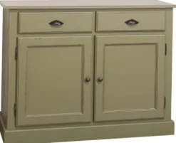 Casa Padrino Landhausstil Shabby Chic Massivholz Küchenschrank Antik Grün 120 x 45 x H.90 cm - Küchen Unterschrank im Landhausstil