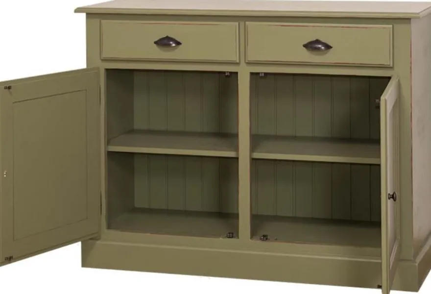 Casa Padrino Landhausstil Shabby Chic Massivholz Küchenschrank Antik Grün 120 x 45 x H.90 cm - Küchen Unterschrank im Landhausstil