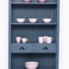 Casa Padrino Landhausstil Shabby Chic Schrank Antik Blau 91 x 39 x H. 197 cm - Landhausstil Esszimmer Schrank - Massivholz Möbel - Landhausstil Shabby Chic Möbel