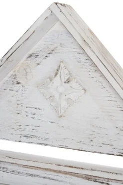 Casa Padrino Landhausstil Shabby Chic Wandhängeschrank Antik Weiß 60 x 21 x H. 38 cm - Handgefertigter Hängeschrank mit Kreidetafel