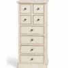 Casa Padrino Landhausstil Shabby Chic Massivholz Kommode mit 8 Schubladen Antik Weiß H. 122 cm