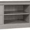 Casa Padrino Landhausstil Sideboard Fernsehschrank Grau 129 x 50 x H. 60 cm - Massives Kiefernholz und Metall
