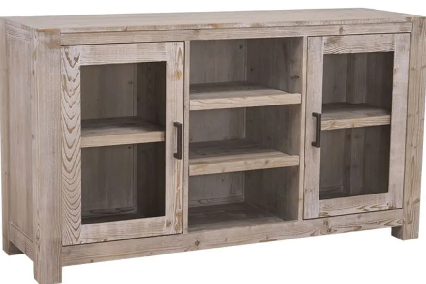 Casa Padrino Landhausstil Sideboard aus Massivholz Naturfarben 160 x 47 x H. 90 cm