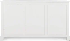 Casa Padrino Landhausstil Sideboard Antik Weiß 145 x 40 x H. 85 cm - Landhausstil Schrank mit 3 Türen und 5 Schubladen - Landhausstil Möbel - Landhausstil Einrichtung