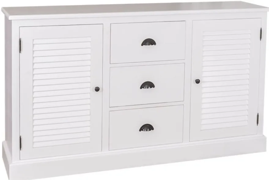 Casa Padrino Landhausstil Sideboard Kommode im Landhausstil Weiß 158 x 37 x H. 90 cm
