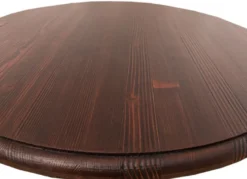 Casa Padrino Landhausstil Stehtisch Schwarz / Dunkelbraun Ø 78 x H. 110 cm - Runder Bartisch im Landhausstil