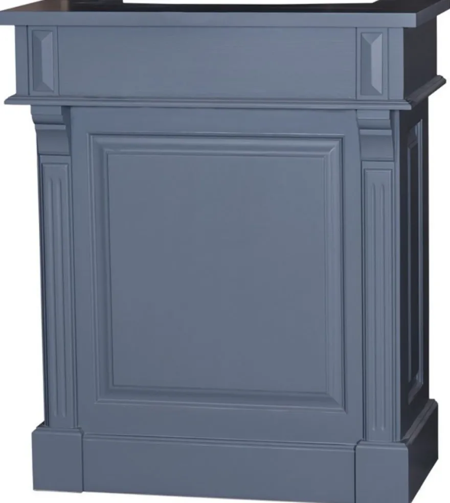 Casa Padrino Landhausstil Theke Blau 90 x 51 x H. 107 cm - Massivholz Thekentisch mit Schublade