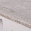 Casa Padrino Landhausstil TV Schrank Weiß / Grau 180 x 46 x H. 56 cm - Massivholz Fernsehschrank mit 2 Türen - Landhausstil Wohnzimmer Möbel