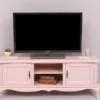 Casa Padrino Landhausstil TV Schrank Rosa 158 x 48 x H. 60 cm - Massivholz Sideboard - Landhausstil Wohnzimmer Möbel