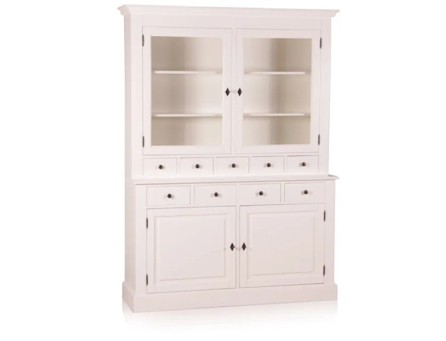 Casa Padrino Landhausstil Wandschrank Antik Weiß 155 x 46 x H. 280 cm - Landhausstil Möbel